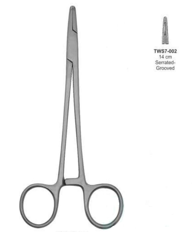 Голкотримач Mayo-Hegar зубчастий з канавкою 14 cm (cм) TWS7-002